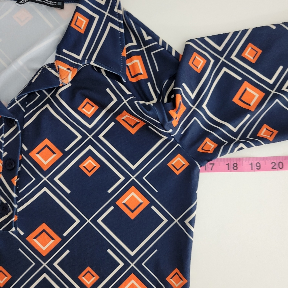 Zara Diamond Print Matching Set Pull On High Waist Flare Tunic Top Two Piece - Picture 11 of 16